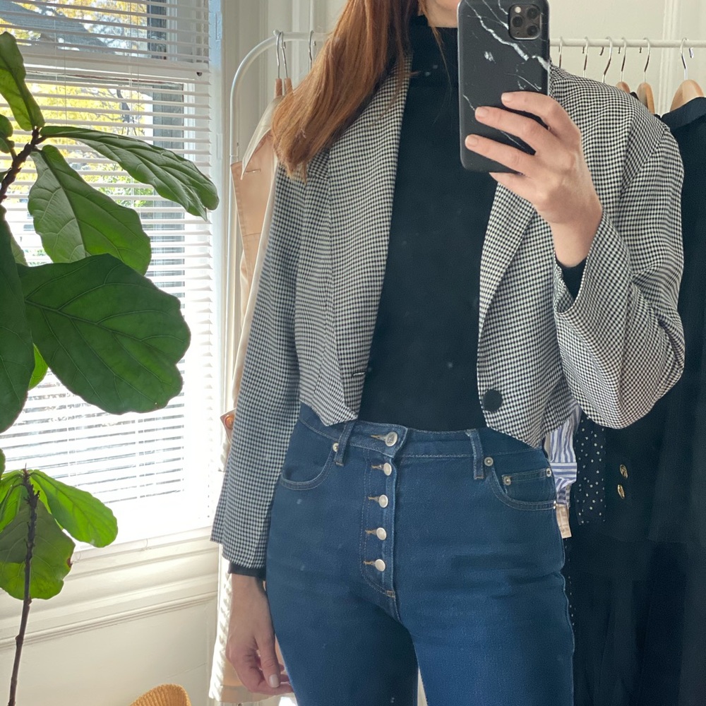 Gorgeous b&w vintage blazer
